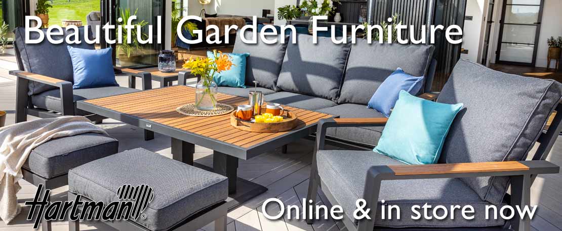 Beautiful range of garden furniture available in store and online
