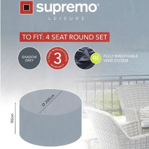 Supremo 4 Seat Round Set All Weather Outdoor Furniture Cover