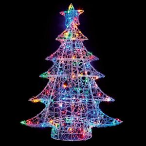 Premier Multicoloured Lit Soft Acrylic Christmas Tree 1 m