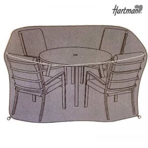 Hartman Vienna 4 Seat Round Dining Set Protective Garden Furniture Cover
