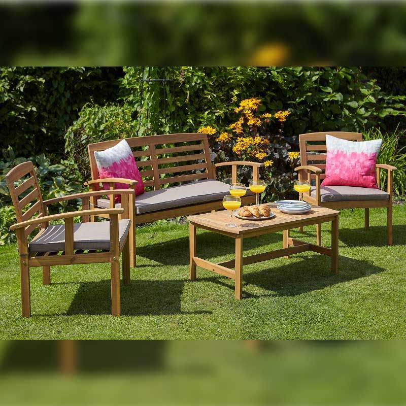Tom Chambers Henley Garden Furniture Set Wooden Outdoor - Luxury Wooden Garden Furniture Uk