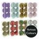 10cm Glitter Finish Shatterproof Baubles (Pack of 6) - Colour Choice Option
