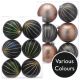 8cm Glitter Lines Shatterproof Baubles (Pack of 6) - Colour Choice