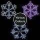 Premier Decorations LED Starburst Snowflake 90cm - Colour choice