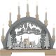 45cm Wooden Train Candlebridge Arch with 7 Clear Bulbs
