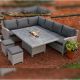 Supremo Catalan Corner Modular Seating with Gas Fire Pit Table