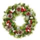 Red & White Dressed Artificial Christmas Wreath