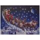 Lit Santa's Sleigh Canvas Scene - LED Canvas Print - 40 x 30cm