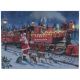 Lit Santa's Express Scene - LED Canvas Print - 40 x 30cm