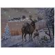 LED & Fibre Woodland Creatures Watching Santa Wall Art - 40x30cm