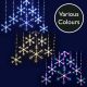 1.2m x 1.2m Christmas Snowflake LED Curtain Lights - Colour choices