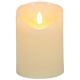 Cream Battery LED Flickabrights Candle with Timer - 13cm x 9cm