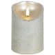 Silver Battery LED Flickabrights Candle with Timer - 13cm x 9cm