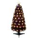 Slim Black Fibre Optic Christmas Tree with Star LED's - 80cm
