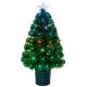 LED & Fibre Optic Green Christmas Tree - 2.6ft (80cm)