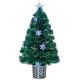 Fibre Optic & LED snowflake Christmas Tree - 2.6ft