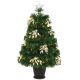Warm White LED Pine Cone Cluster Fibre Optic Christmas Tree - 2.6ft (80cm)