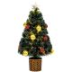 Red and Gold Bauble LED Fibre Optic Christmas Tree