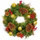 Gold Dressed Artificial Christmas Wreath