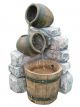 Aqua Creations - Medium 2 Pots & Wooden Barrel - Water Feature