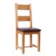 Oak Dining Chair With Leather Seat - Oak Furniture