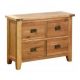 Oak Large 4 Drawer Storage Chest - Oak Furniture