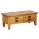 Large Oak 2 Drawer Coffee Table - Oak Furniture