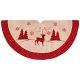 Red Plaid Reindeer Christmas Tree Skirt