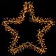 Premier Gold Twinkling Wall Star - Warm White LEDs