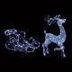 Premier White Lit Soft Acrylic Reindeer and Sleigh 1 m