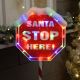 Festive 'Santa Stop Here!' Sign Stake Light