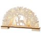 Premier Decorations 45cm Diorama Wooden Snowflake Arch with Deer Scene