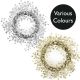 45cm Metallic Glitter Star Wreath - Colour Choice