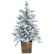 Flocked Potted Table Top Artificial Christmas Tree