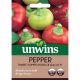 Unwins Pepper Seeds - (Sweet) Topepo Rosso & Giallo F1
